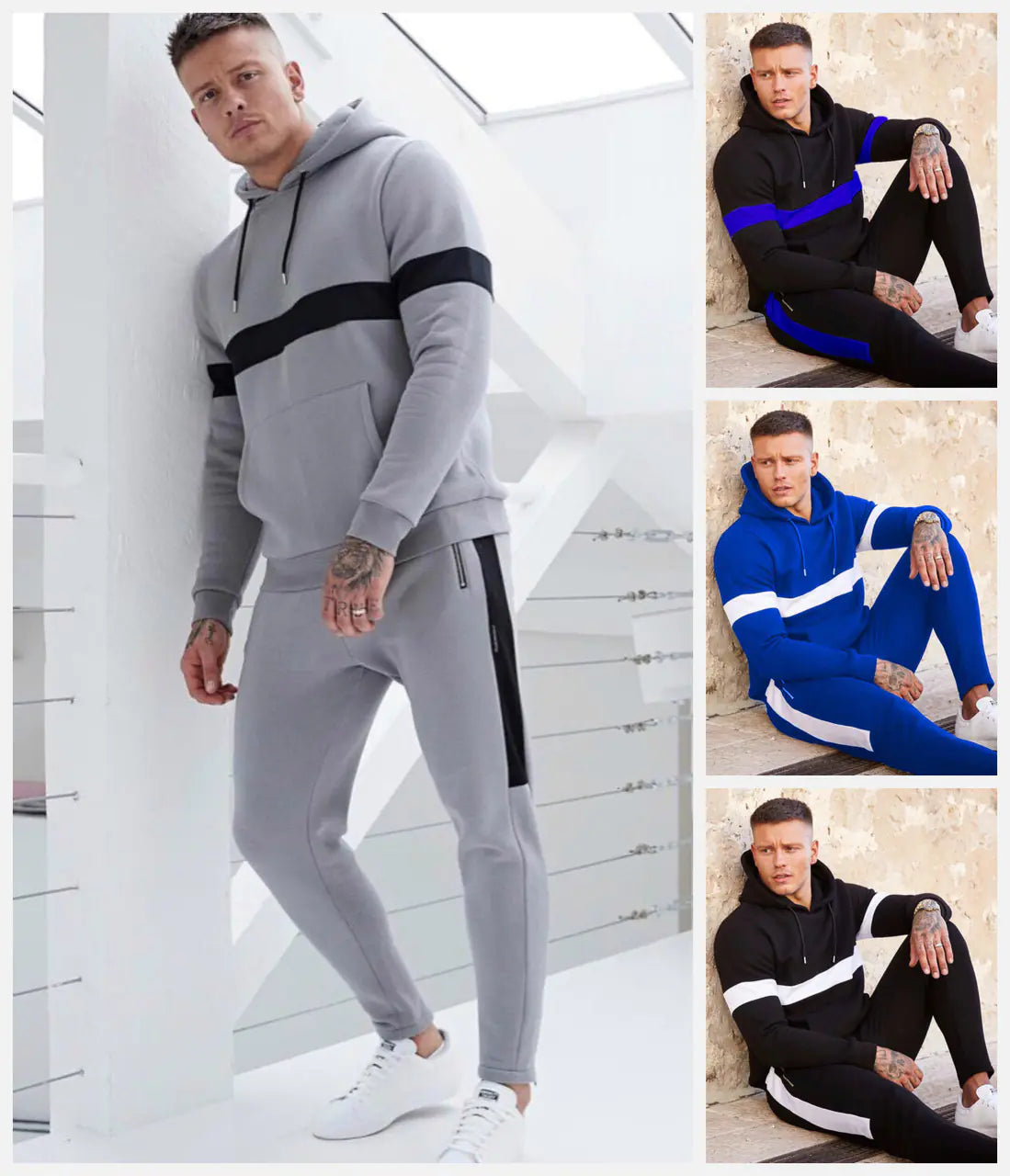 Men's Fashion Hoodie Tracksuit Set (2 Pieces)